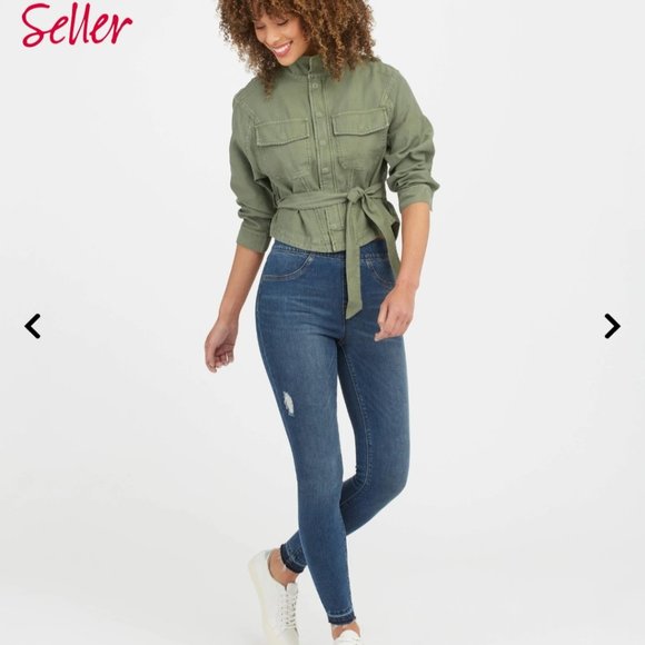 NWT Spanx Distressed Ankle Skinny Jeans - Picture 3 of 12